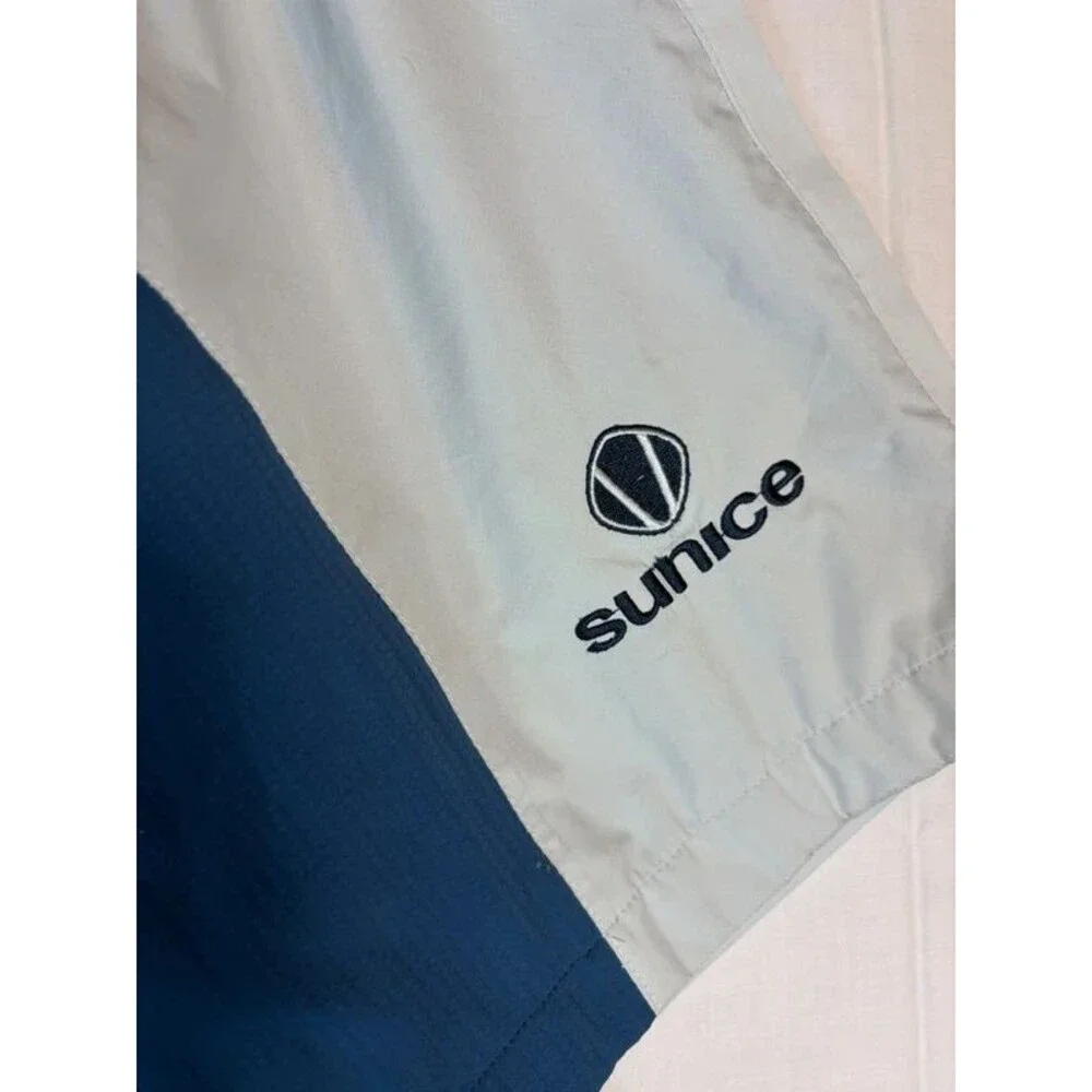 Sunice Typhoon Pullover 1/4 Zip S/S Jacket Golf Blue Gray Men’s L Wind Rain